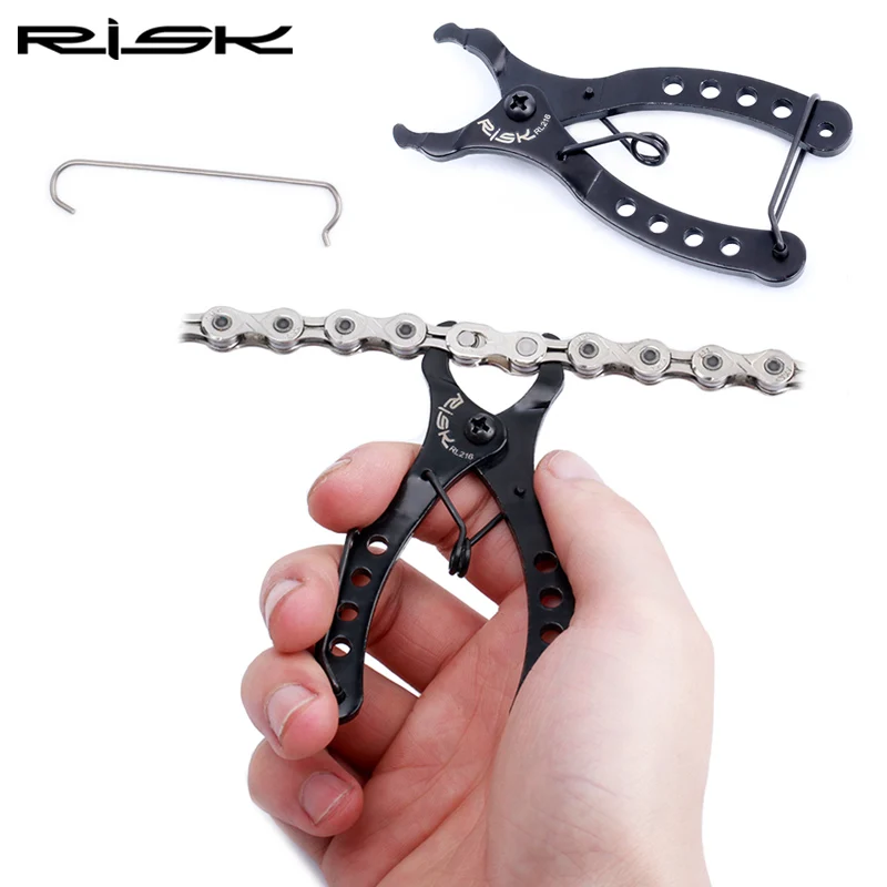 RISK Mini Bike Chain Quick Link Tool with Hook Multi Clamp Buckle Link Plier Tools for Bicycle Chain Installation & Disassembly