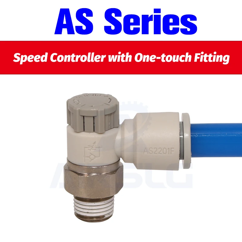 10pcs/lot Speed Controller with One-touch Fitting  Throttle valve Pneumatic fitting AS1201 AS2201F 3201F 4 6 8 10mm hose