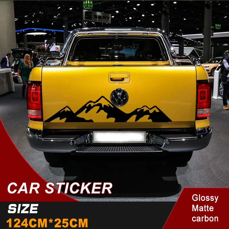 

1Piece Off Road Car Sticker Moutains Graphic Vinyl Tail Gate Car Stickers Fit For SUV PICKUP Door Rear Window Tail Door Bed Box