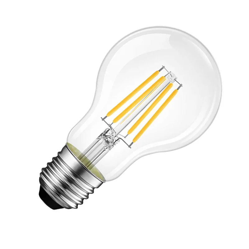 10pcs/lot E27 Filament LED Bulb Edison Light 2w 4W 6w 8W A60/A19 dimmable Filament warm white cold white AC230V