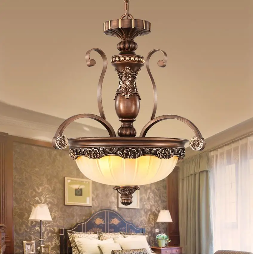 

European single-headed Pendant Lamp bedroom lamp dining room lamp study small chandelier antique living room hotel room lamp