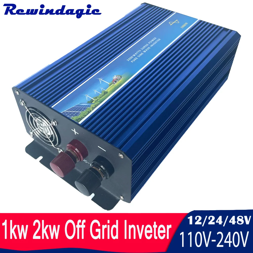 1000W 2000W Off Grid Tie Modified Sine Wave Inverter 12V 24V 48V DC to AC 220V 230V 240V 50Hz 60Hz Home Wind Solar System