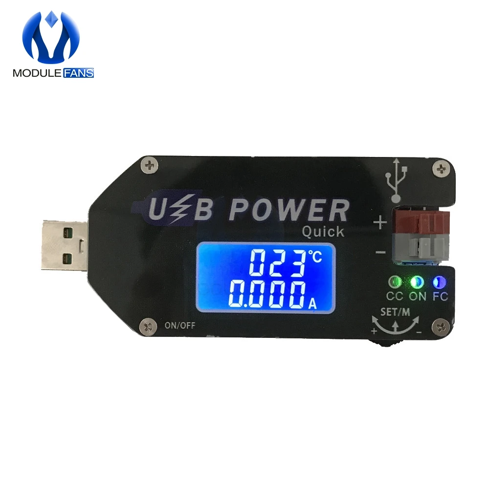 QC3.0 QC2.0 USB LCD Digit Adjustable Step Up Boost Power Supply Module CC/CV DC-DC 4-13V to 1-30V Converter Mobile Fan Governor