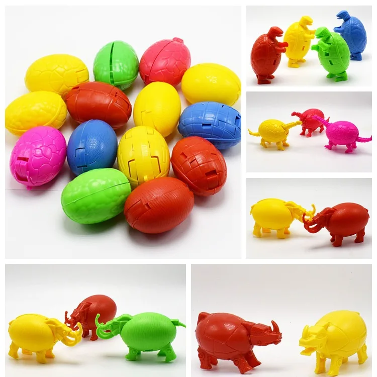 New 5 Novelty Deformation Dinosaur Egg Toy Animal Deformation Capsule Toy Boy Action Deformation Model Child Gift