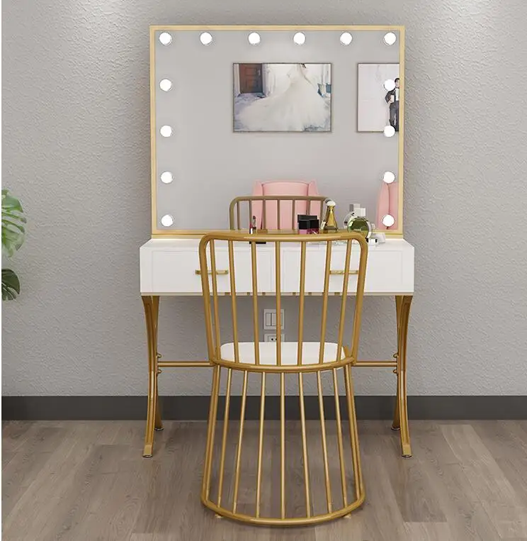 Studio dressing table with lamp professional wedding shop dressing table led bulb makeup artist dressing table beauty salon dedi