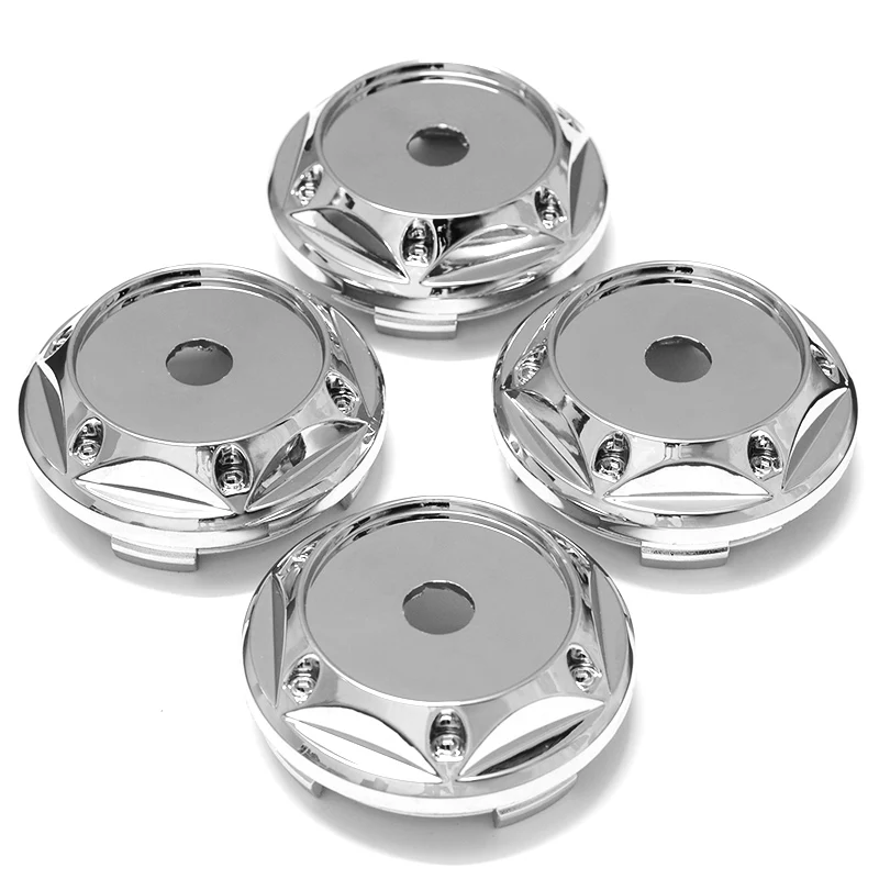 4Pcs 68mm fit 45mm Logo Car Vehicle Wheel Rim Center Hub Cap Cover No Logo Car Rim Hubcap Chrome ABS Plastic Car Wheels Parts