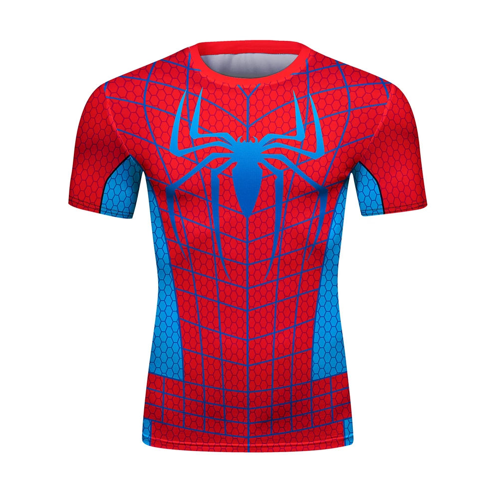 Fashion Sport Tights Compression Shirts 3D Printed T-shirt Men Short Sleeve Costume Style Tops Male Fitness Quick-dry Tshirts