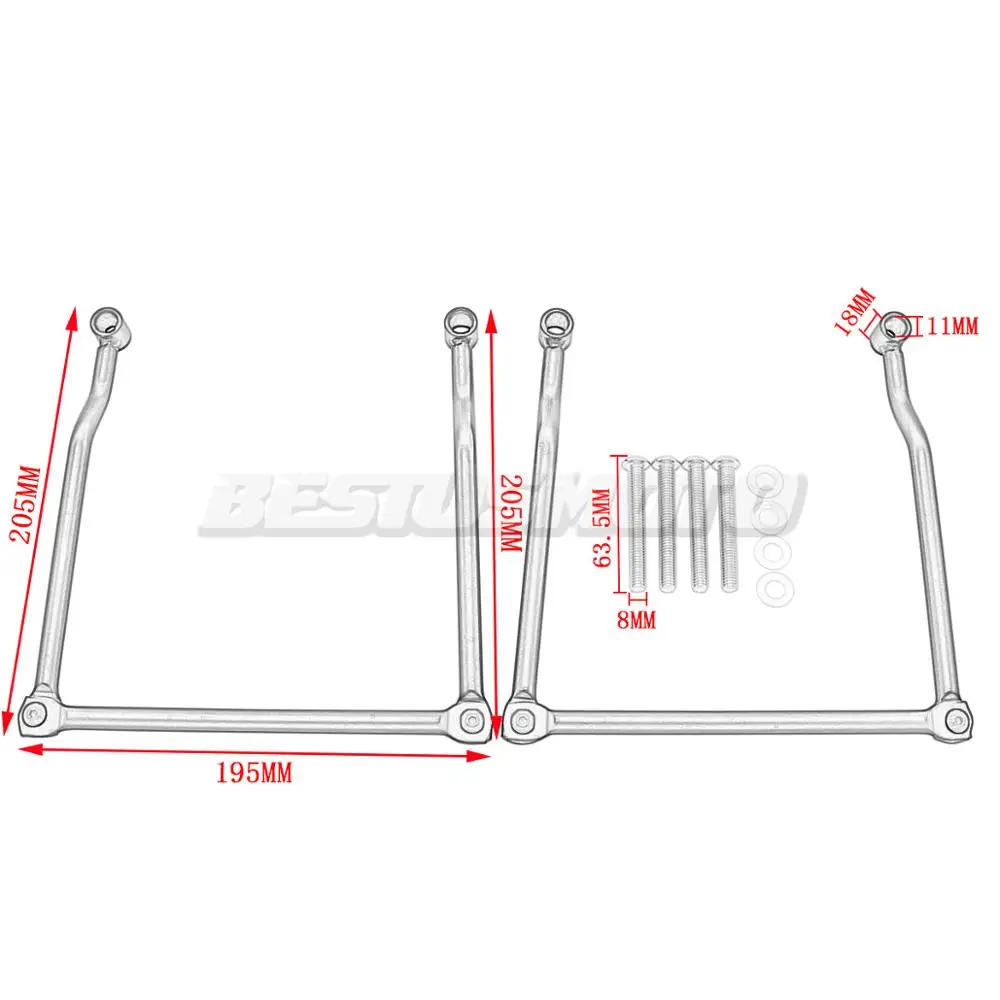 Motorcycle Saddlebag Support Bars Mounts Bracket For Yamaha Dragstar V-Star 400 650 XVS400 XVS650 DS400 DS650 Classic Custom