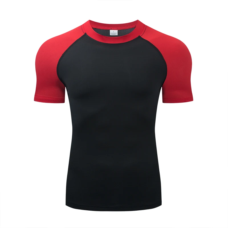 Men's Running T Shirt Quick Dry Top TeeCompression Sport Tight T-Shirts Fitness Gym Shirts Soccer Shirts Men Sportswear Jersey