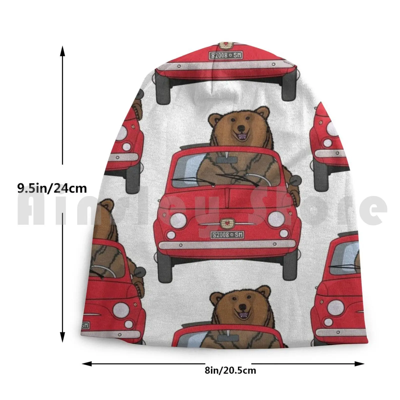 Bear In A Red Classic 500 Beanies قبعة صوفية مريحة كلاسيكية حمراء 500 500 قديمة عتيقة قديمة