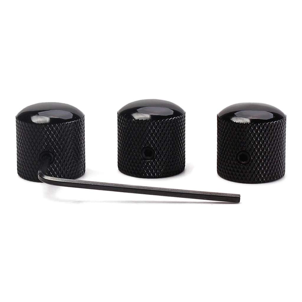 Metal Electric Guitar Knobs Bass  Durable Metal Volume Tone Cap Dome Knobs Guitarra Cap Tone Control Knobs
