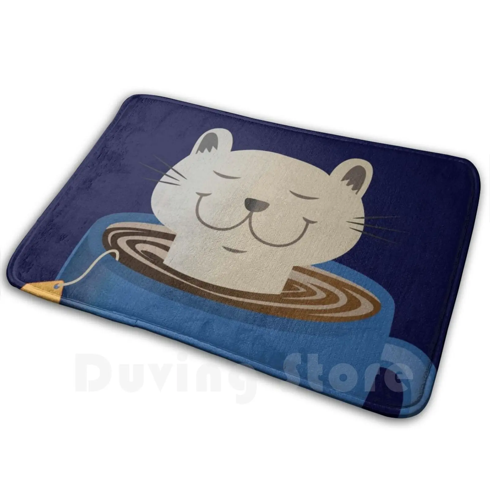 

Кошка в чашке Ковер Коврик Подушка Мягкий котенок Лоcat Cat Catstagram Кофе Чайная чашка Кошачья чашка Плоская белая латте