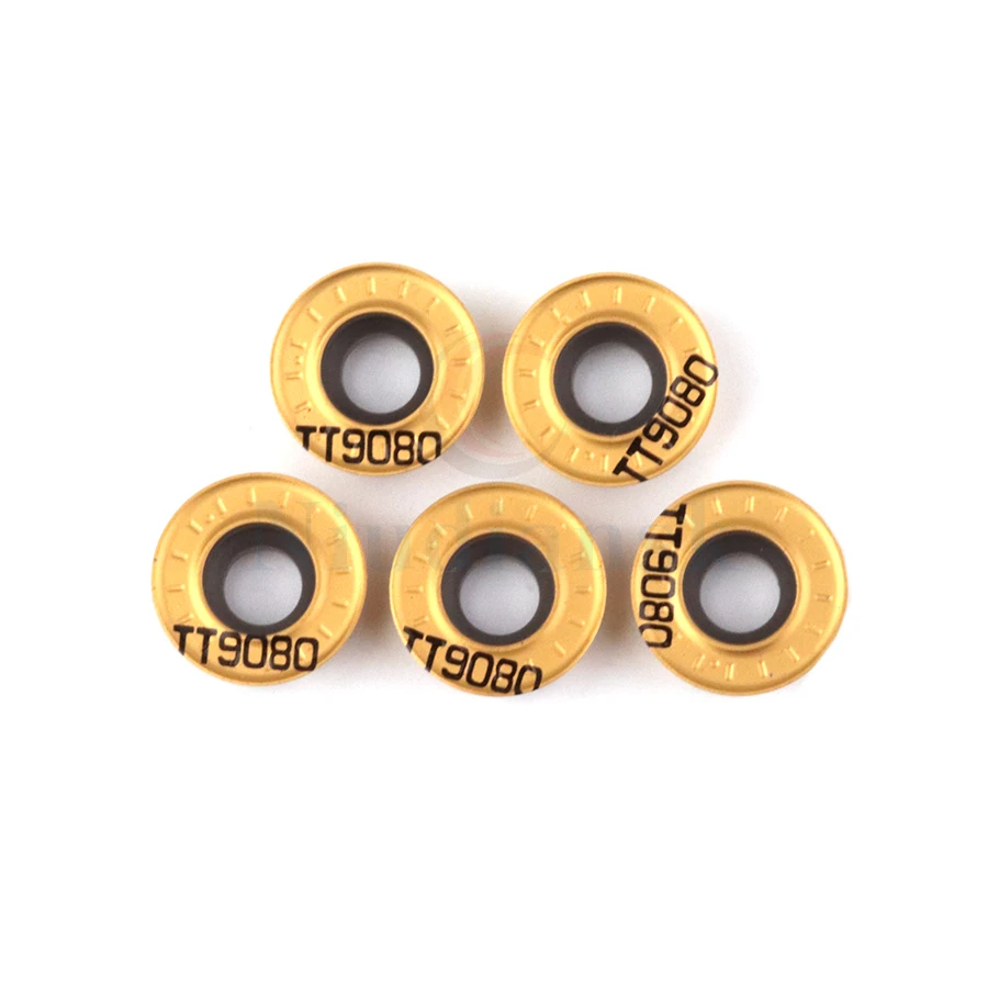 RPMT 1204-M-C TT9080 كربيد إدراج طحن تحول أدوات آلة خرط تعمل بالتحكم الرقمي بواسطة الحاسوب أدوات طحن شفرات RPMT1204 قاطعة المطحنة أدوات القطع