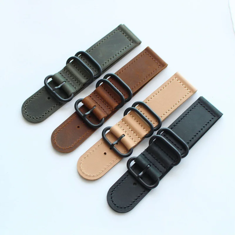 Crazy Horse Genuine Leather Watch Strap Brown Watch Band for Men Women Watch Accessories Soft Strap 19mm 20mm 21mm 22mm 24mm