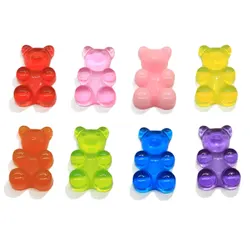 Cute Big Gummy Bears Flat Back Cabochon Charms DIY Crafts Supplies Phone Shell Patch Arts Material Kids Toy Hair Accessories