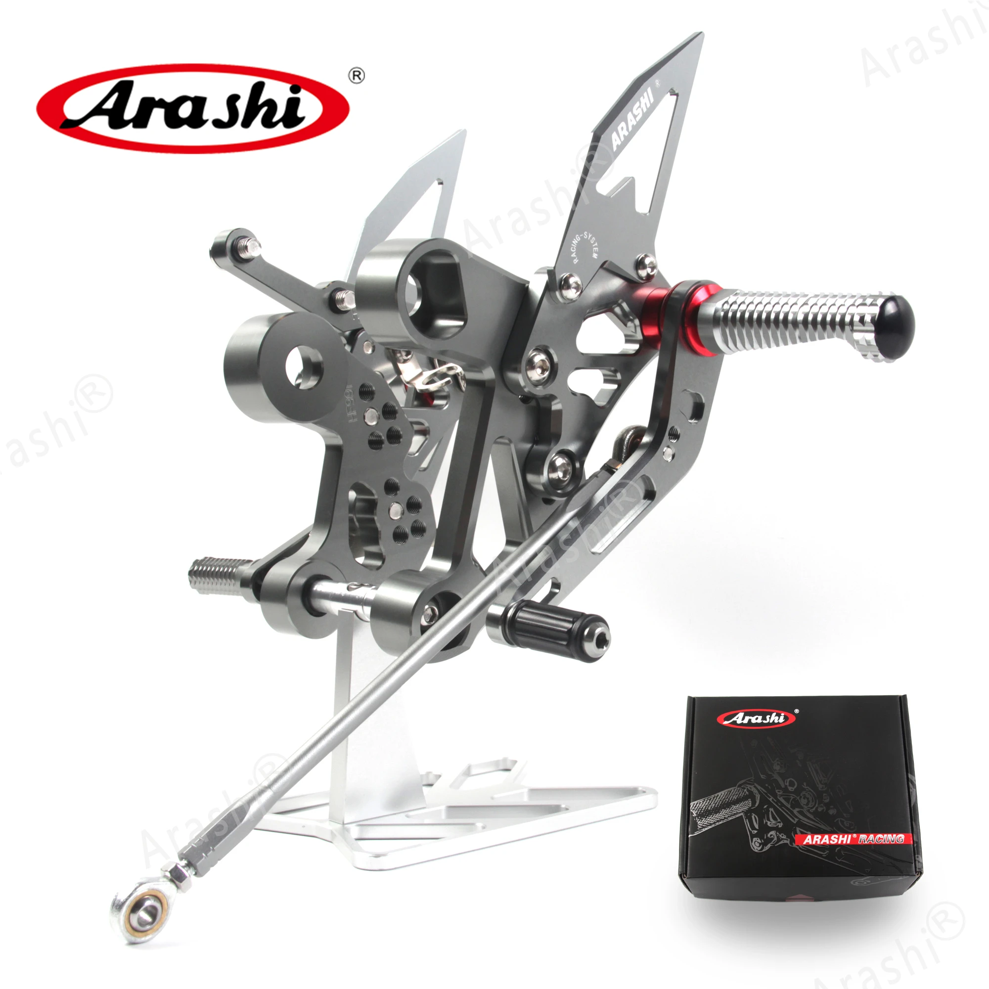 Arashi For Yamaha MT09 MT-09 FZ-09 2014 2015 2016 2017 2018 2019 2020 QS CNC Adjustable Footrest Rear Sets Rearset Foot Pegs