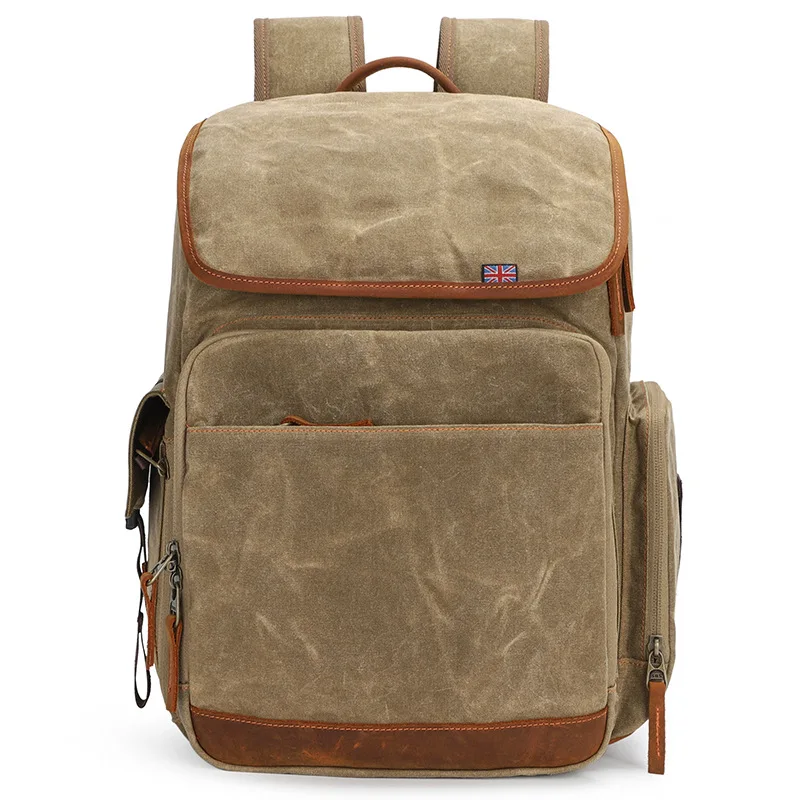 Camera Batik Canvas Soft Padded Large Capacity Outdoor Travel Men Women Shoulders Backpack Casual Video Shooting Carrying Case