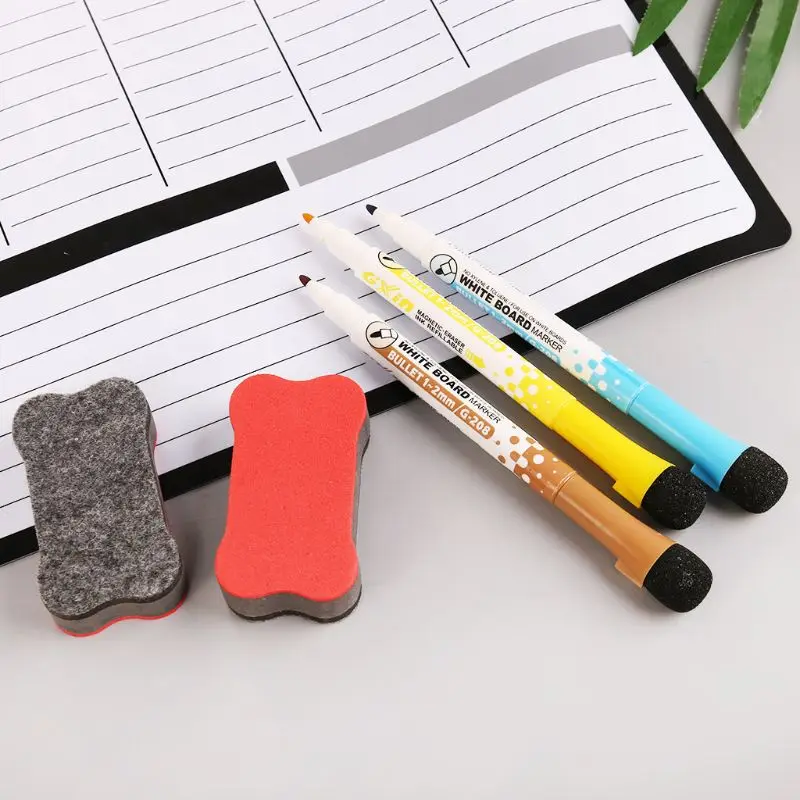 

Weekly Planner Soft Magnetic Whiteboard Fridge Magnets Message Remind Memo Pad