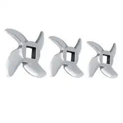 Meat Grinder Blade 4 Stainless Steel Blades Square Hole Meat Grinder Knife Home Kitchen Mincer Parts Accessories