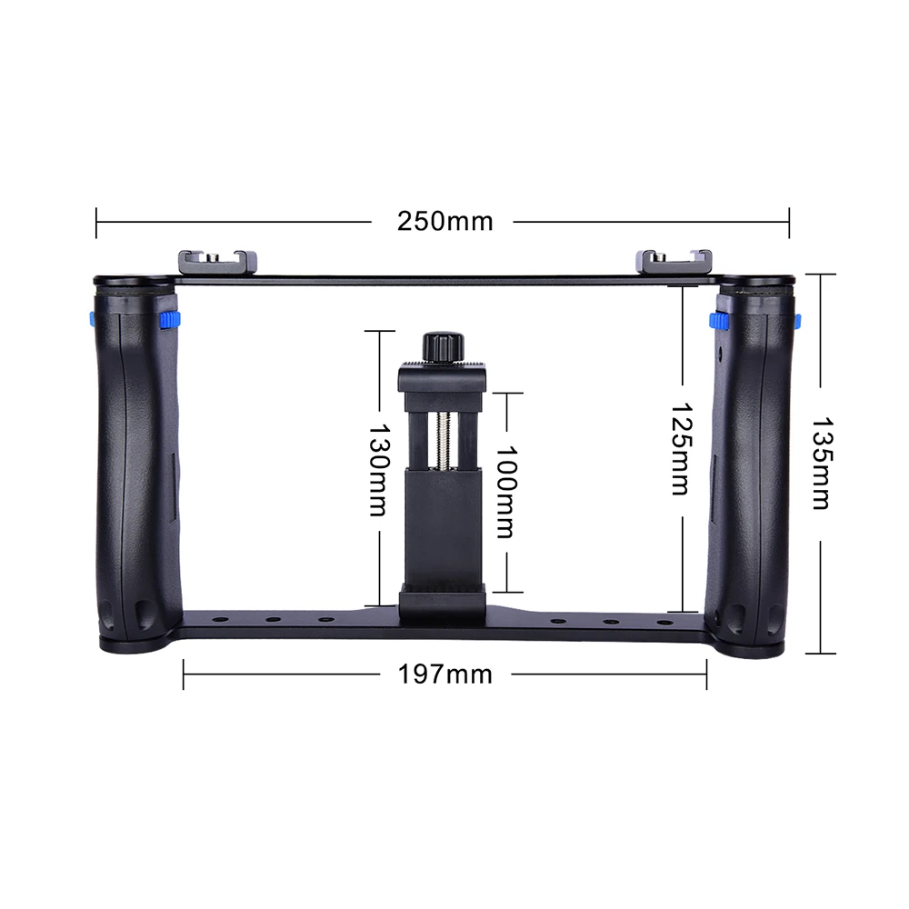 Yelangu สมาร์ทโฟนวิดีโอ Rig Filmmaking Vlogging Rig Cage Stabilizer สำหรับโทรศัพท์มือถือ Samsung Huawei iPhone Xs Max XR X 8 7 Plus