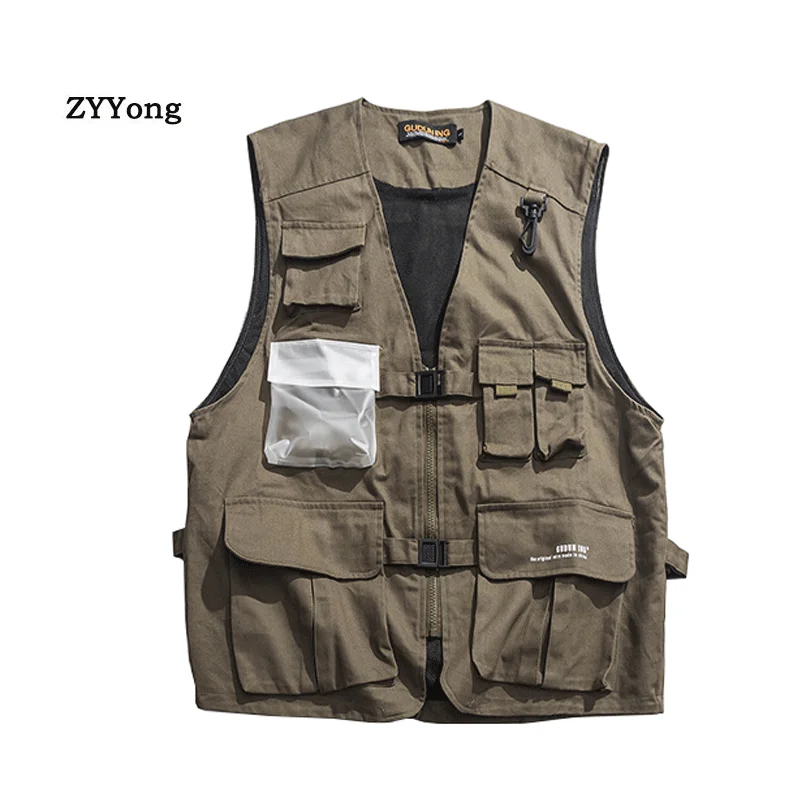 

Summer Mesh Vest For Men Spring Autumn Male Casual Thin Breathable Multi Pocket Waistcoat Mens Baggy Vest With Many Pockets