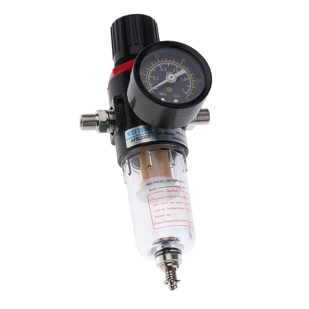 

Airbrush Compressor Pressure Regulator Water Trap Filter Water Moisture Gauge