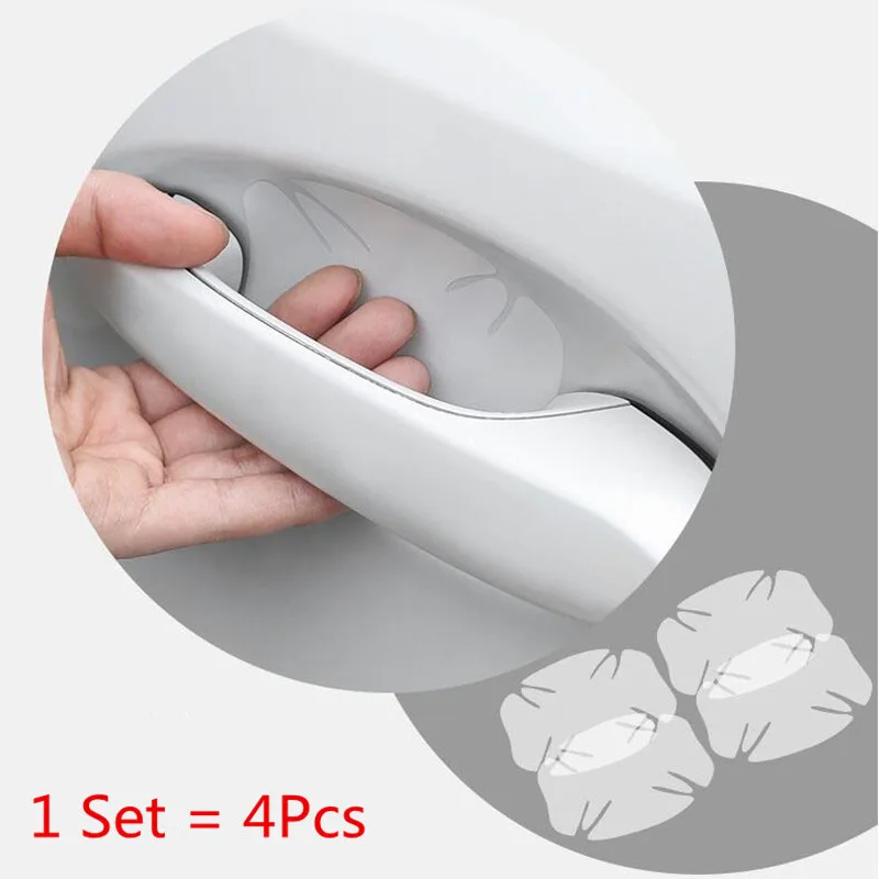 4 Pcs / Set Car Handle Protection Film Car Exterior Transparent Stickers For Toyota wishes mark x supra gt86 4runner avensis