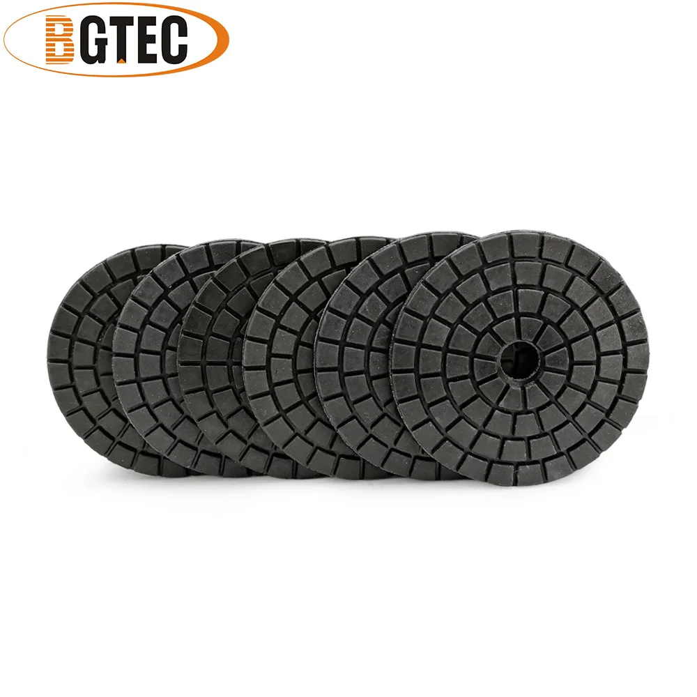 BGTEC 4-дюймовый 6 шт. # B-BUFF профессиональный алмазный гибкий полировальный диск с M14 пластиковой подложкой 100 мм шлифовальный диск из искусстве...