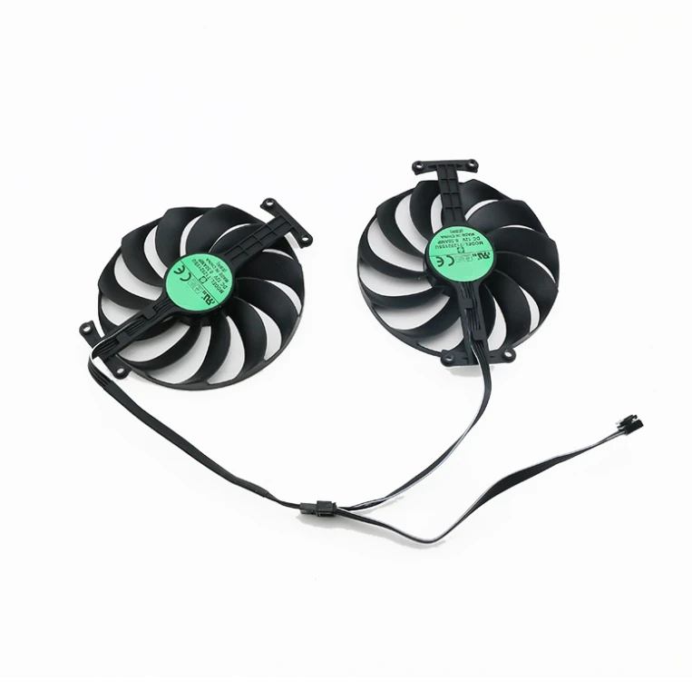 Ventilateur de carte graphique double OC T129215SU 97mm, 2 pièces/lot 27x105mm 7 broches pour ASUS RTX 3070 3060 Ti