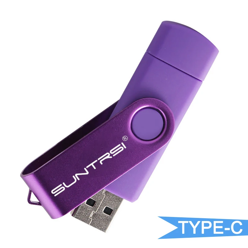 SunTrsi Type C 2.0 USB Flash Drive 64gb Pen Drive 128GB 32GB 16GB USB Stick 2.0 Pendrive 8gb for Type-C Device