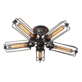 復古工業風穀倉金屬籠吸頂燈 嵌入式蒸氣龐克愛迪生吊燈 迷你藝術吊燈 110V/220V/230V 10 最佳銷售 蒸氣龐克燈 - №8