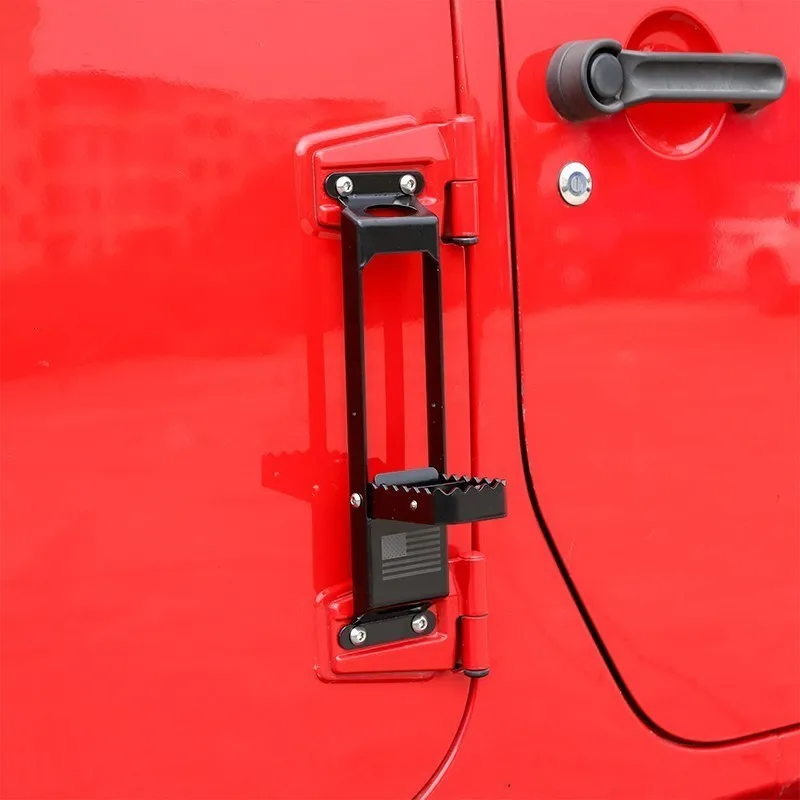 

for Jeep Wrangler JK JL 2007-2023 Car Door Steps Climbing for Jeep Gladiator JT 2018+ Car Door Hinge Foot Rest Pedal Peg