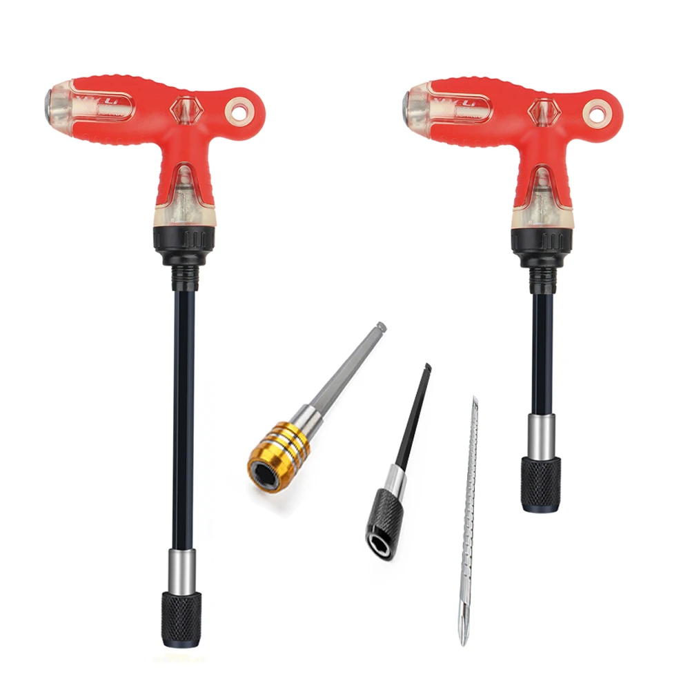 1PC Telescopic screwdriver T-type  Alloy Steel Multifunctional T Handle Ratchet Screwdriver Repair Hand Tools