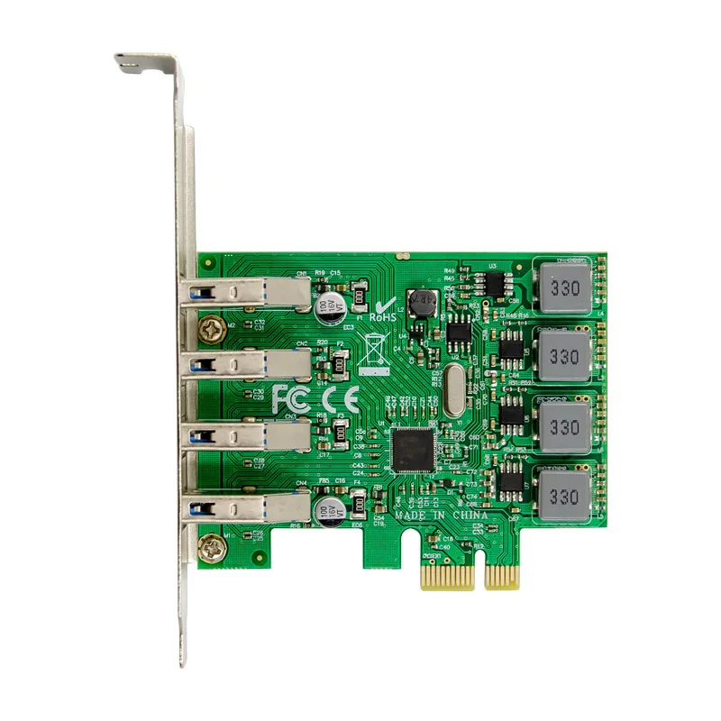 Imagem -02 - Usb 3.0 Cartão de Expansão Pcie x1 Nec720231 Chip Porto 5v 3a Usb Tipo-a Porta 5gbps Adaptador Conversor sem Fonte de Alimentação