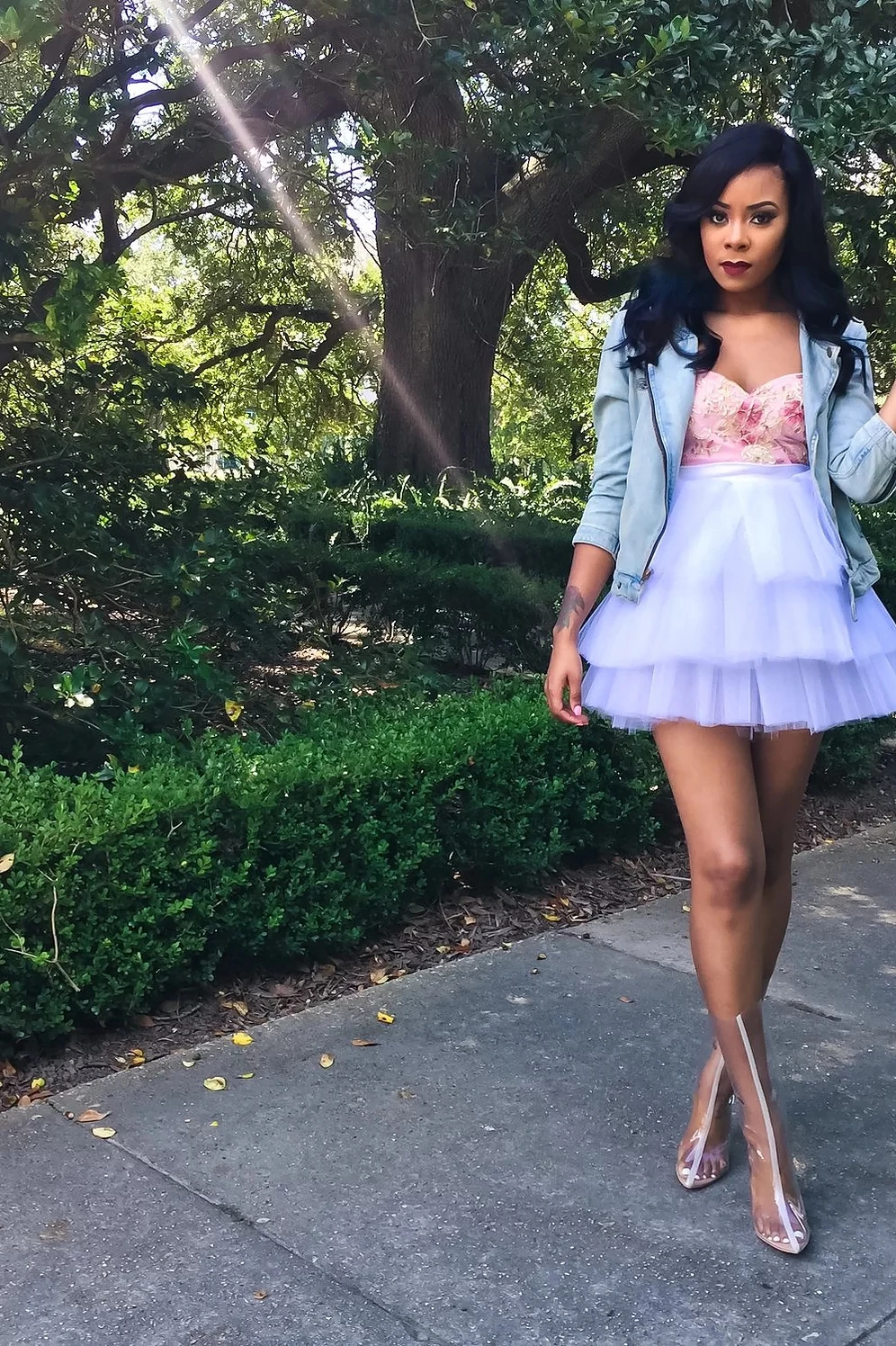 Color Lila Corta Faldas Lila Minifaldas De Tul A La Moda Para