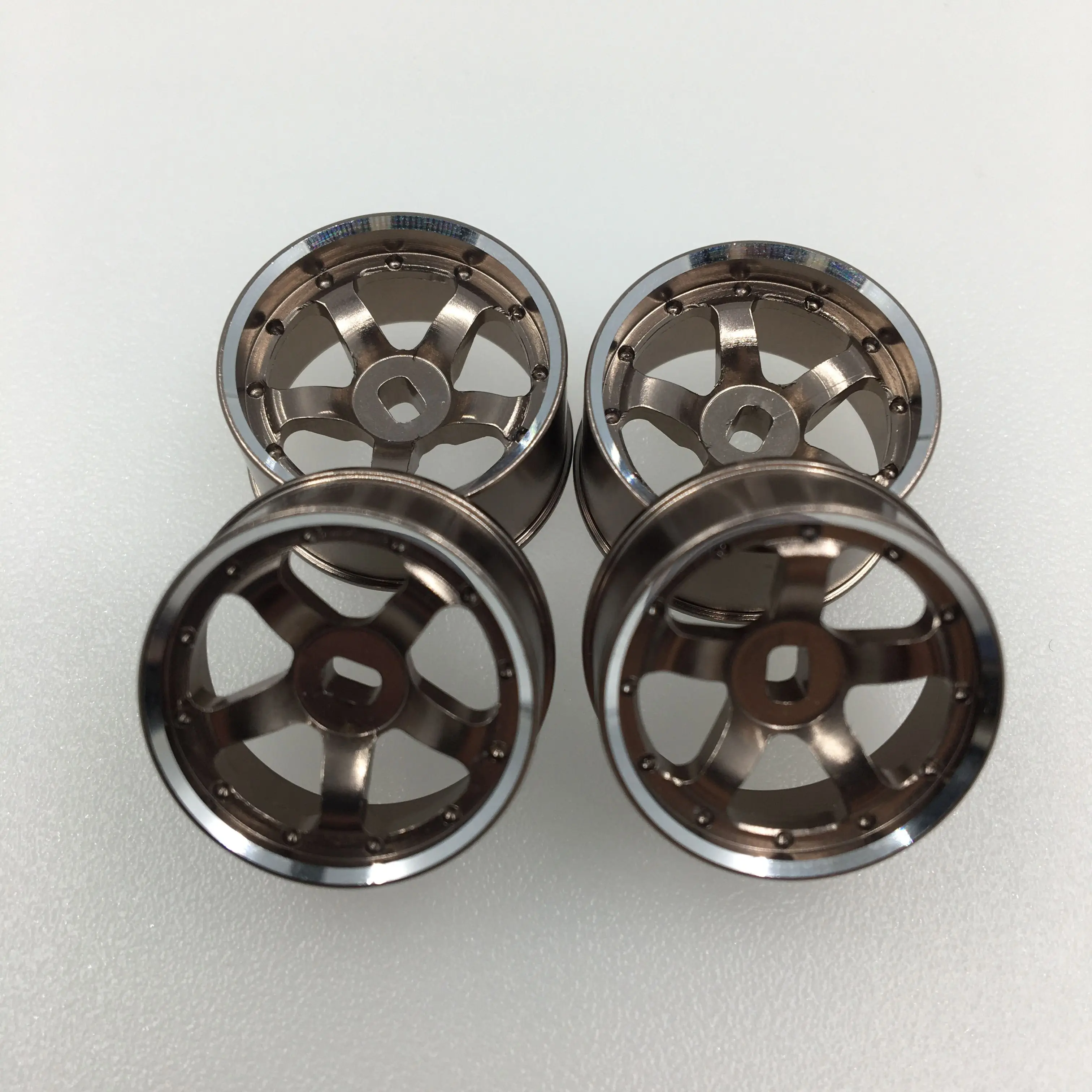 4Pcs  20mm Metal Five bells Wheel Hub for MINI-Q BZ DRZ AMZ XRX Kyosho Mini-Z AWD MA020 Wltoys K989