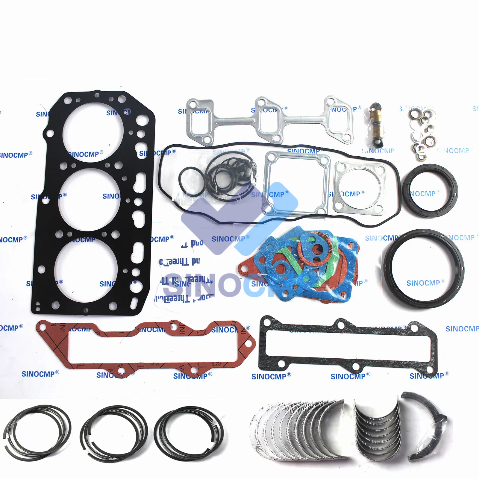 3TNE88 3TNV88 Engine Gasket Kit& Piston Ring& Bearing Set STD For mini-Excavator Steer Loader Forklift