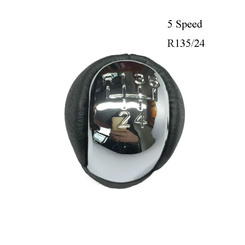 5/6 Speed Shift Knob Hand Lever For OPEL/VECTRA C SIGNUM R123456 2002 2003 2004 2005 PU Leather Car Shift Knobs