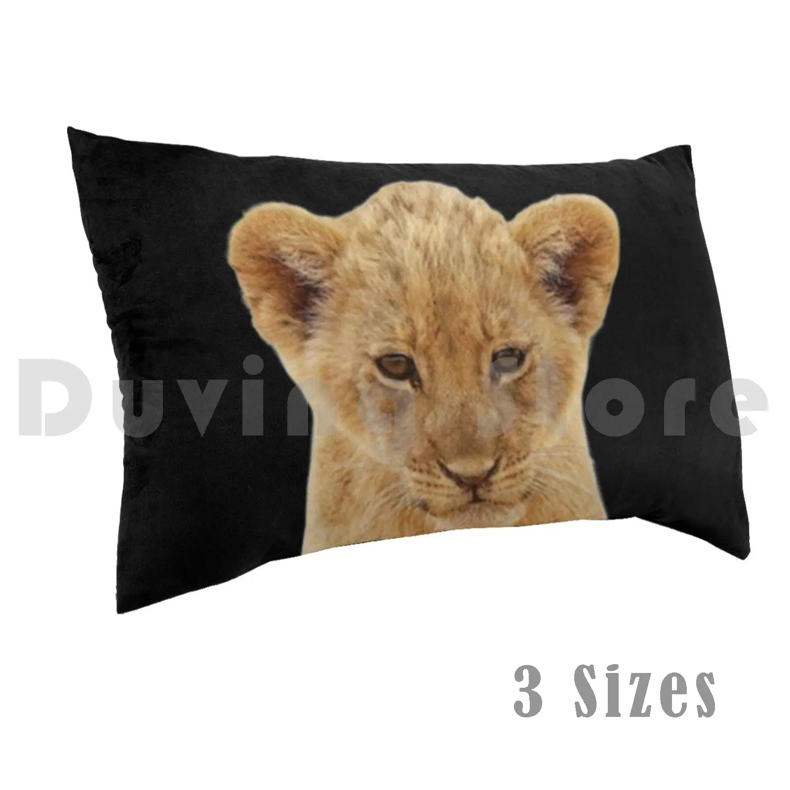 Lion Cub Pillow Case Printed 50x75 Lion Cub Cute Lion Baby Lion Lioness Lion King Adorable Nature Wild Baby