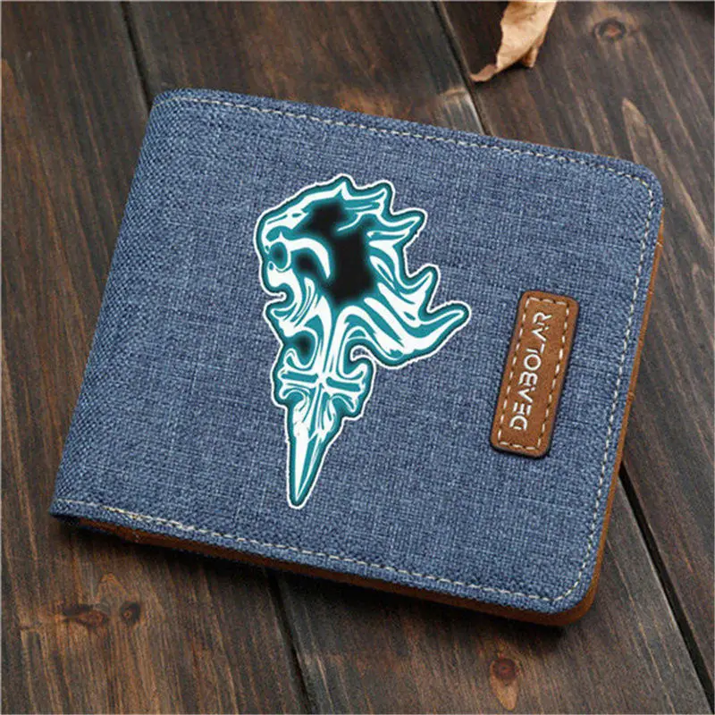 

Game Final Fantasy cosplay wallet student coin Card purse Men women short printing Carteira wallet teenagers purse