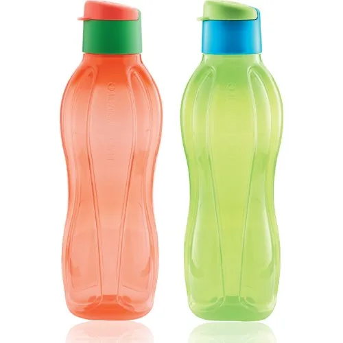 Tupperware Eco Bottle Drinker 750 ml Coral and 750 ml Green