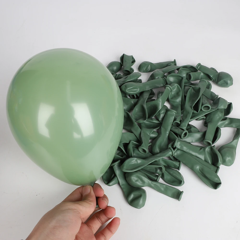 18/12/10/5 Zoll Ballons Retro Grün Kaffeebraun Hautfarbe Latexballon Babyparty-Ballons für Partydekoration Luft-Helium-Globos – Detail 4