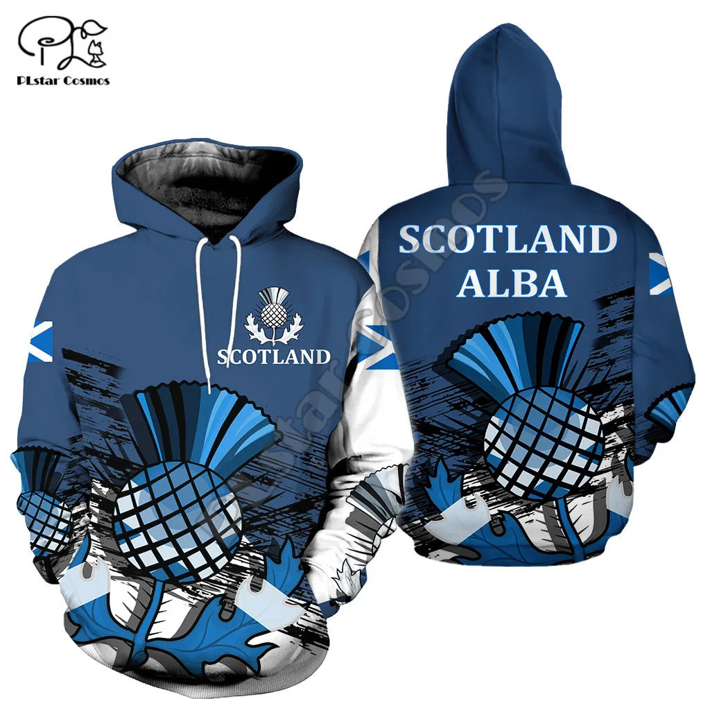 PLstar Cosmos Scotland Flag National Emblem 3D Printed Hoodies Sweatshirts Zip Hoded For Men/Women Casual Streetwear Apparel S02