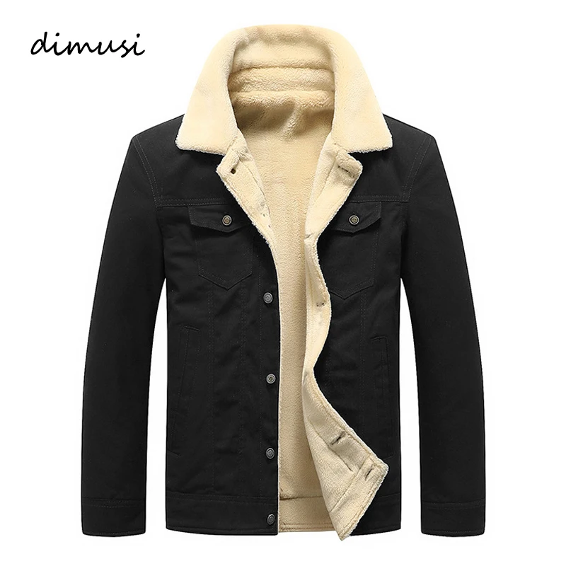 DIMUSI Winter Mens Fleece Bomber Jackets Casual Thick Warm Windbreaker Jackets Mens Military Baseball Uniform Coats Clothing