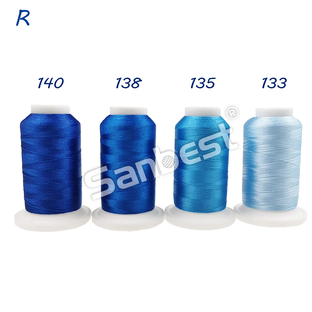 Sanbest High Quality Polyester Embroidery Thread Fliament 120D/2 1000M 92Colors Can Choose Brother Singer Machine Sewing Threads