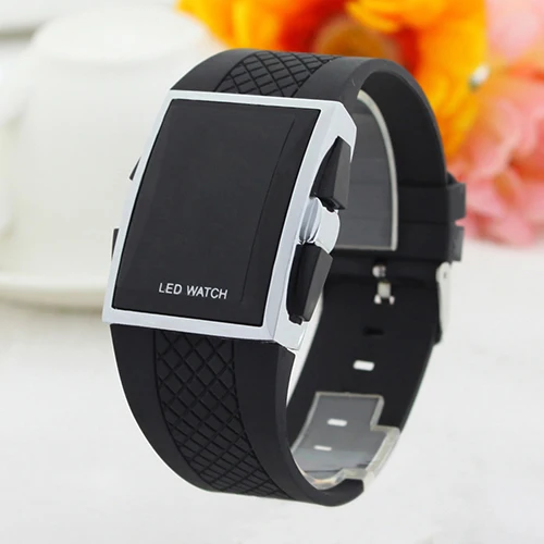 Reloj de pulsera deportivo con pantalla Digital LED, reloj de pulsera informal con pantalla LED, estuche cuadrado, fácil de leer, con luz LED, envío directo