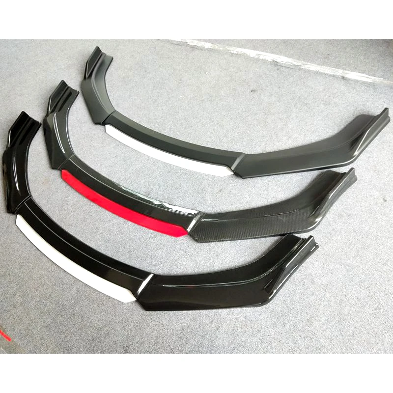 Front Bumper Spoiler Protector Plate Lip Body Kit Carbon Surface Chin Shovel Contrast Color Design For Changan Eado 2018 2019