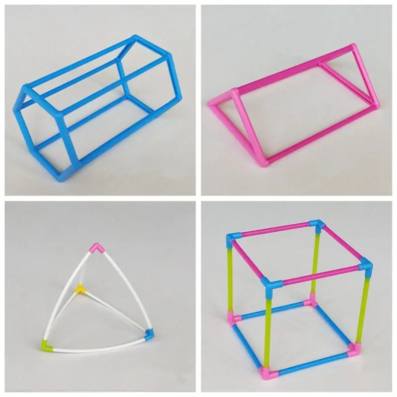 3D Geometric Building Assemble Kids Math Geometry Educational Toy