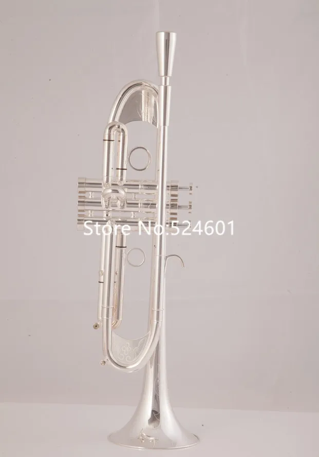 

Falling Tune Bb Trumpet TR-305GS sliver Plated Musical International musical instrument with All accessories Free Shipping