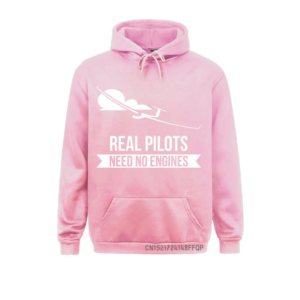 Real Pilots Need No Engines Sailplane Or Glider Men Oversized Sweatshirt Design Winter Print Man Hoodies Pocket Brand Pullover